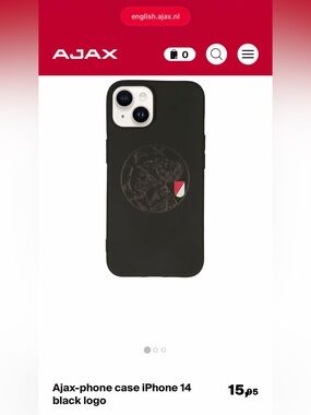 The Official AFC Ajax Amsterdam IPhone 14 Case Black Logo *NEW*